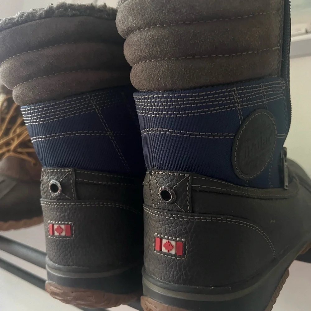 men’s Pajar winter boots navy grey red warm waterproof outdoors men’s hiker